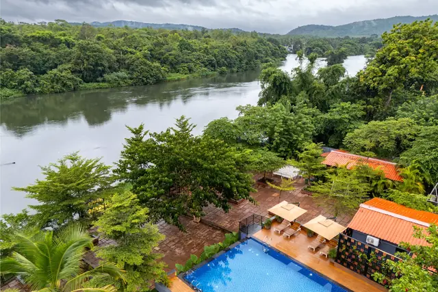 River Point Resort and its green surroundings beside the Kali River