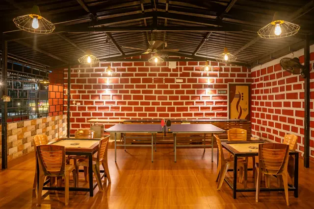 The table tennis and games area